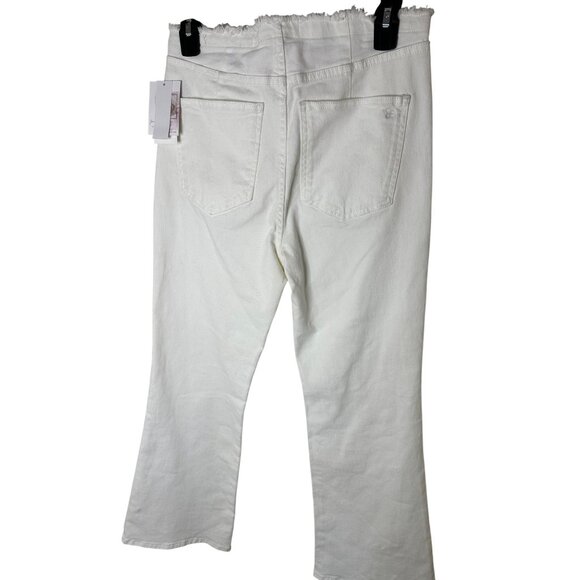 Jessica Simpson Love Song High Rise Crop Flare White Jeans Womens Size 27 Denim - Picture 4 of 12